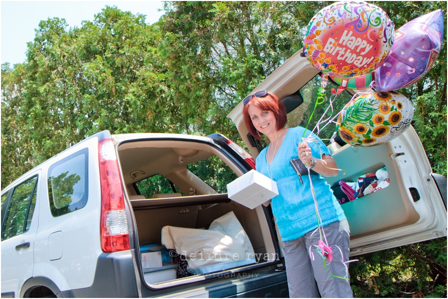 Ann Laurie, LLC runs errands for clients as Deirdre Ryan Photography documents her day as part to show potential clients what she can do for them.